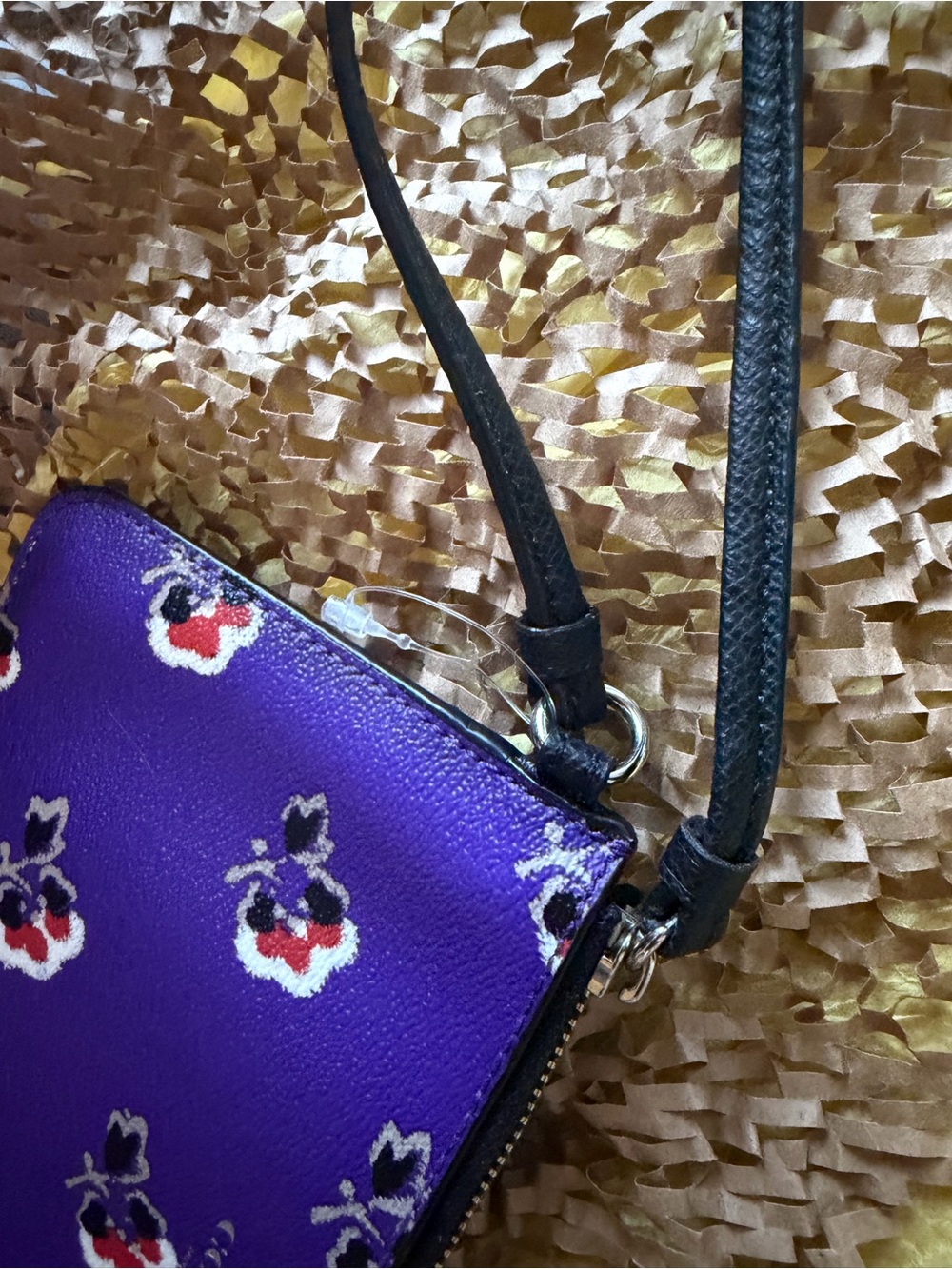 Authentic Coach Purple Floral Wristlet with Removable Strap - Picture 2 of 6